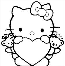 desene craciun, desene de colorat, planse de colorat, hello kitty